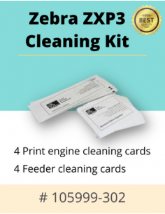 Zebra 105999-302 Cleaning Card Kit for ZXP Series 3 2