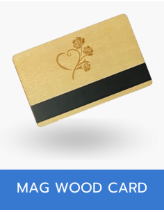 บัตรแถบแม่เหล็กไม้ Hi-Co 2