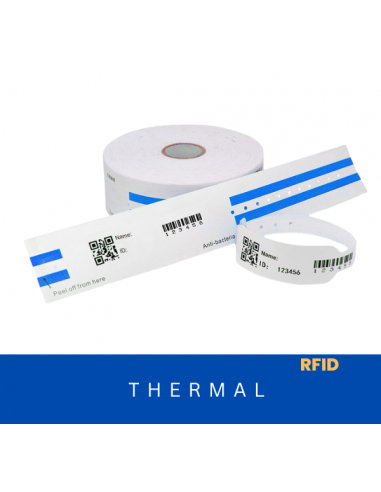 สายรัดข้อมือกระดาษความร้อน RFID