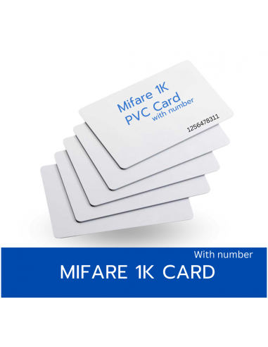 บัตร Mifare 1K 13.56 MHz พิมพ์ตัวเลข