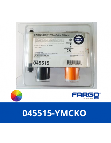 ริบบอนสี 045515 YMCKO ,Fargo DTC1250e,C50,DTC1000